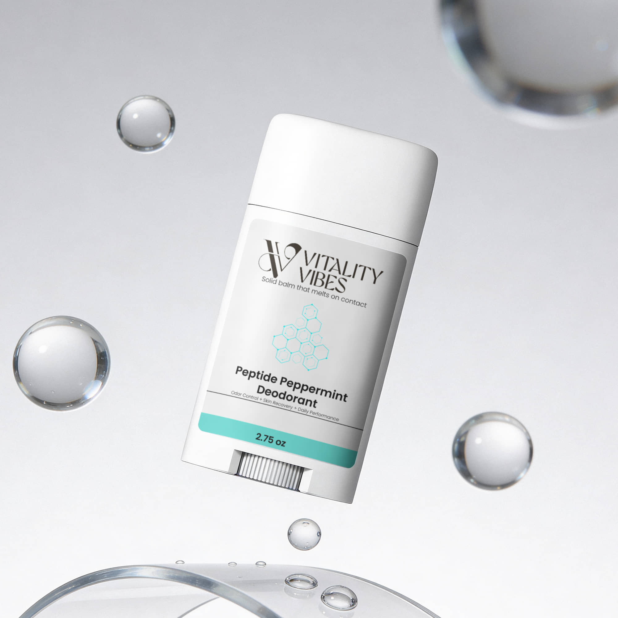2 Pack Peptide Peppermint Deodorant